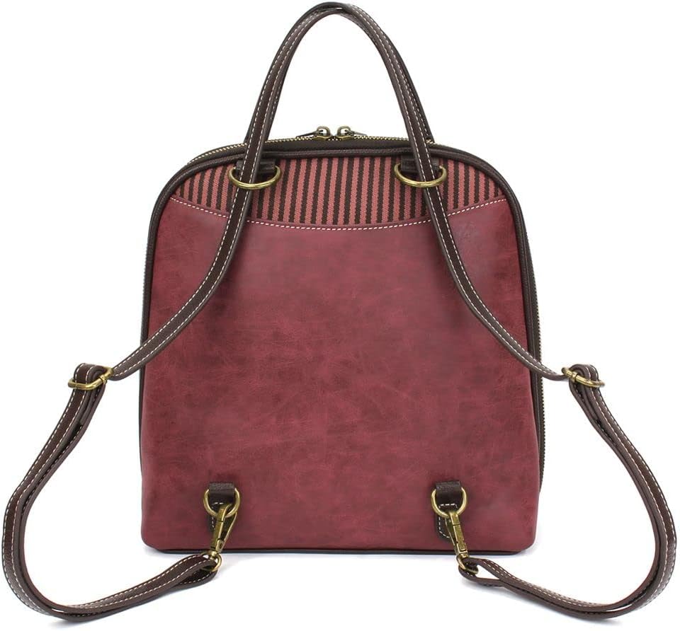 Chala Paw Print Convertible Backpack - back view